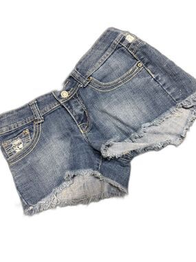 Rue21 Blue Frayed Hem Denim Shorts